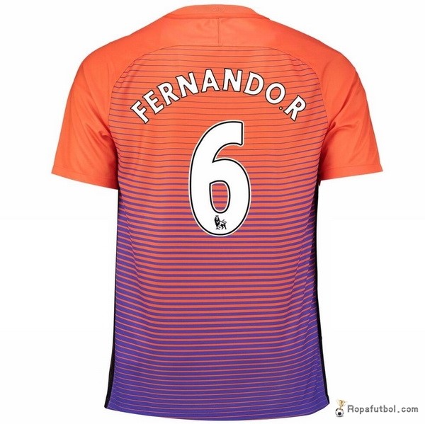 Camiseta Manchester City Replica Tercera Ropa Fernandor 2016/17 Naranja